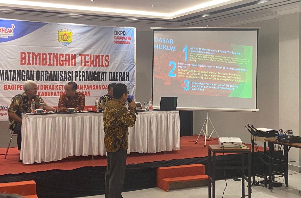 Bimbingan Teknis Kematangan Organisasi Perangkat Daerah, Dinas Ketahanan Pangan