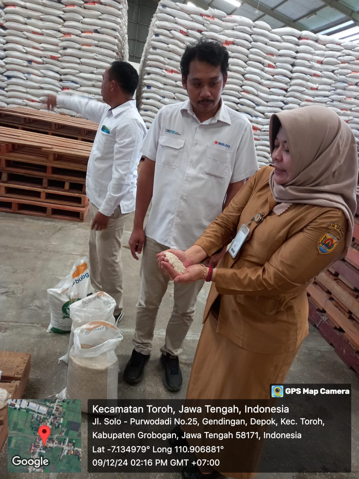 Monitoring Persediaan Beras Cadangan Pemerintah di Depot Logistik, BULOG Kabupaten